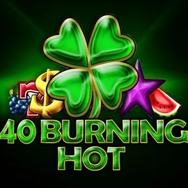 40 Burning Hot online game logo by Amusnet Interactive on robocatjuego.es