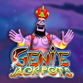 Genie Jackpots logo by Blueprint Gaming at Robocat Casino