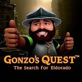 Gonzo's Quest logo – Slots by NetEnt at Robocat Casino